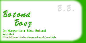 botond bosz business card